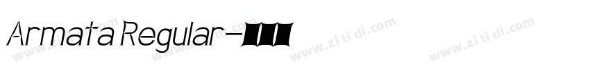 Armata Regular字体转换